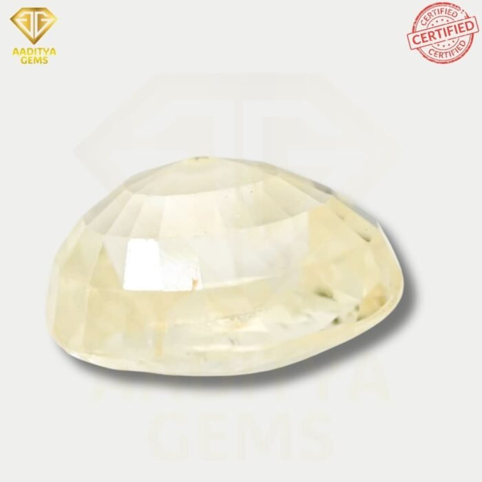 Natural Pitambari Yellow Sapphire Srilankan Pukhraj - 5.48 Carat - SKU - AGNPYS548C
