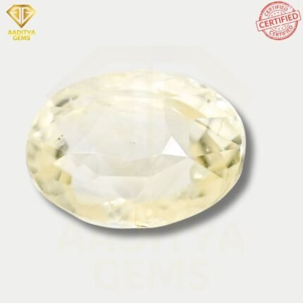 Natural Pitambari Yellow Sapphire Srilankan Pukhraj - 5.48 Carat - SKU - AGNPYS548C