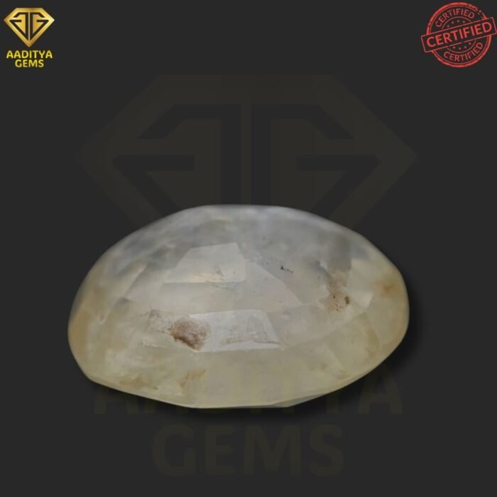 Natural Pitambari Yellow Sapphire Srilankan Pukhraj - 7.810 Carat - SKU - AGNPYS7810C