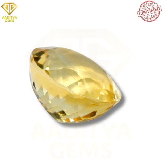 Natural Yellow Citrine Topaz Pukhraj - 6.95 Carat - SKU - AGNYCT695C