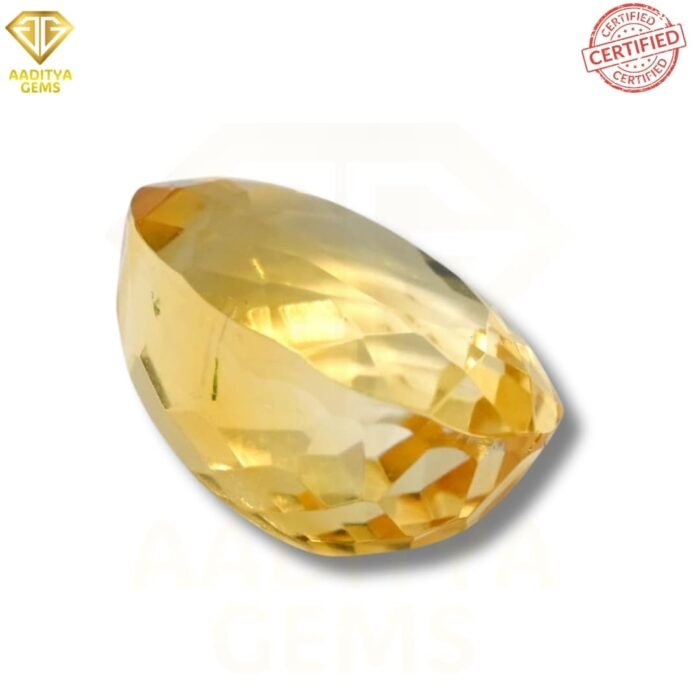 Natural Yellow Citrine Topaz Pukhraj - 7.40 Carat - SKU - AGNYCT740C