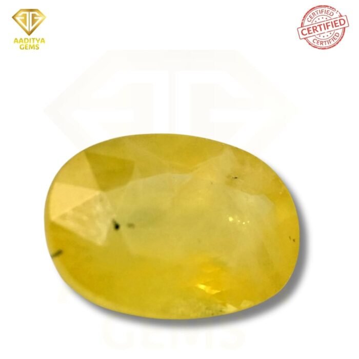 Natural Yellow Sapphire Bangkok Pukhraj - 3.90 Carat -SKU-AGNYSB390C