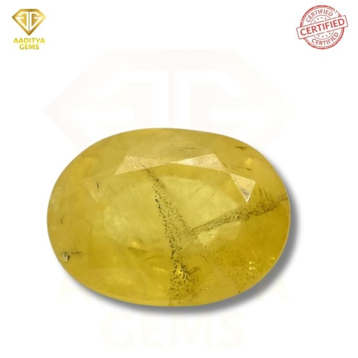 Natural Yellow Sapphire Bangkok Pukhraj - 3.90 Carat -SKU-AGNYSB390C