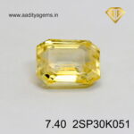 Natural Pitambari Yellow Sapphire Srilankan Pukhraj - 7.40 Carat